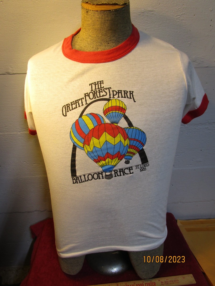 T-shirt Gildan Taille M - Impression Transfert Vintage Montgolfière - Neuf Sans étiquette
