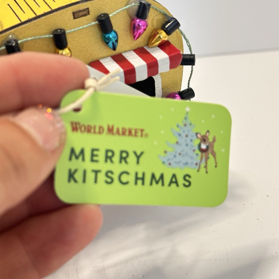 World Market MCM Trailer LED Christmas Decor Laser Cut Wood W/bonus