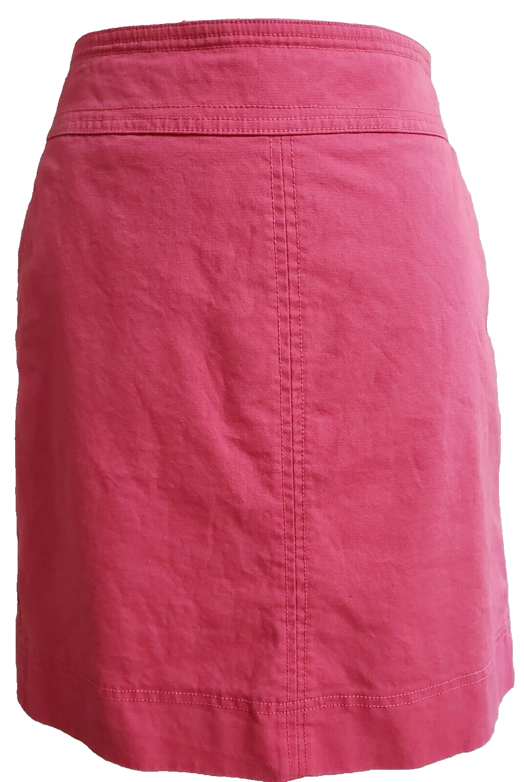Talbots Skirt Pink Size 8 Pockets Cotton Blend Zipper Hook Eye Back