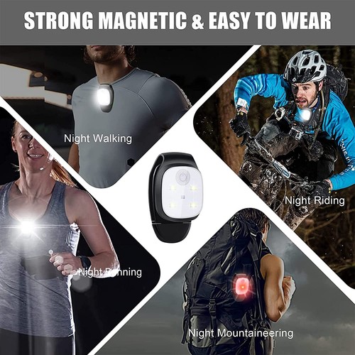 LED Clip Lampen 4Modi Lauflicht USB Wiederaufladbar Stirnlampe für Laufen Wander - Bild 7 von 12