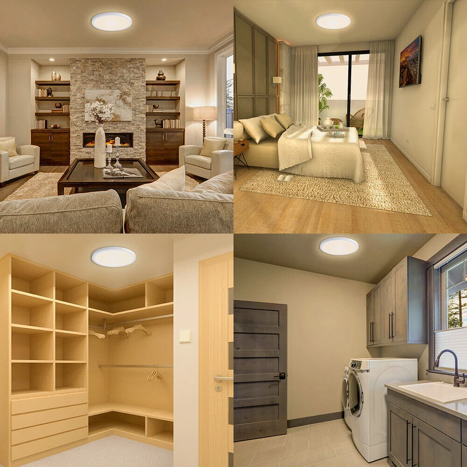 LED Deckenlampe Panel Deckenleuchte Schlafzimmer Bad Wohnzimmer Flurlampe IP44 - Bild 3 von 4