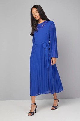 Wallis Cobalt Fit & Flare Dress Womens Occasion Dresses