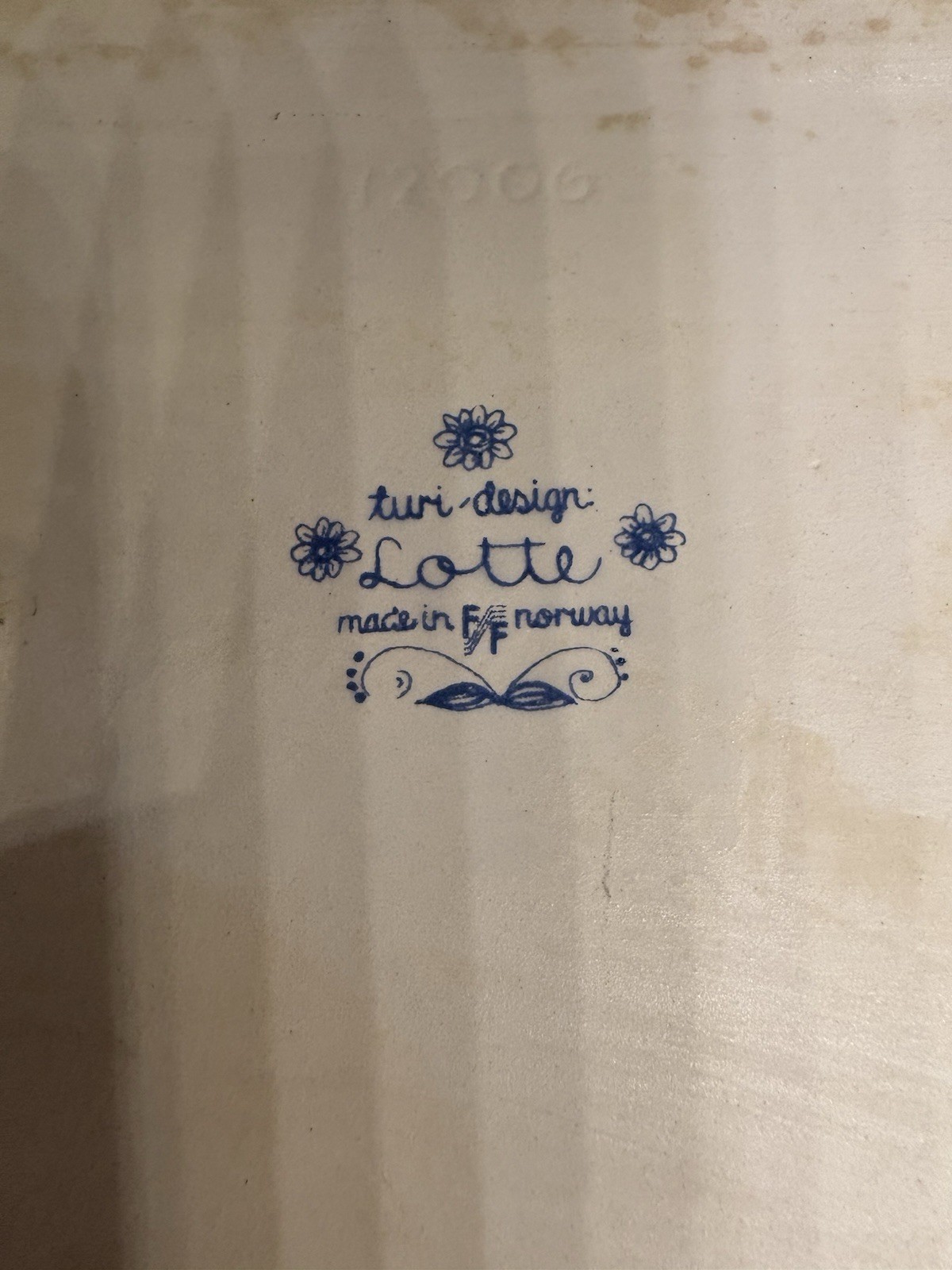 Vtg 1960 Figgjo Lotto Tori Design 13.5x7.75” 2 Handled Norway Serving Dish