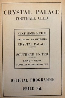 Crystal Palace v Northampton Town Div 3 (S) 1954/55