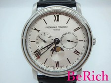 Frederique Constant Classic Men Watch White Dial Leather Band