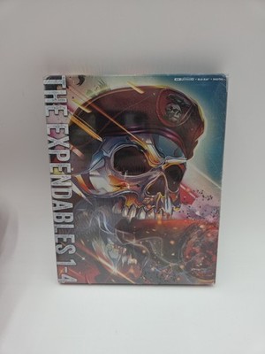 The Expendables 1-4  (4K ULTRA HD + BLU-RAY) Steelbook  NEW SEALED Free Shipping