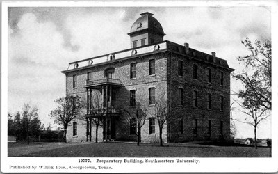 Vintage Postcard Southwestern University Preparatory Building Georgetown Texas