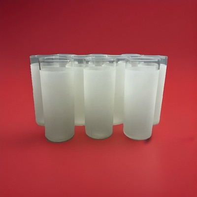 Libbey Frosted White Tumblers Mad Men Cocktails Tom Collins Highball set of 10