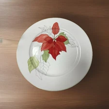 POINSETTIA Dinner Plate 10.5" Block SPAL Portugal Goertzen Christmas