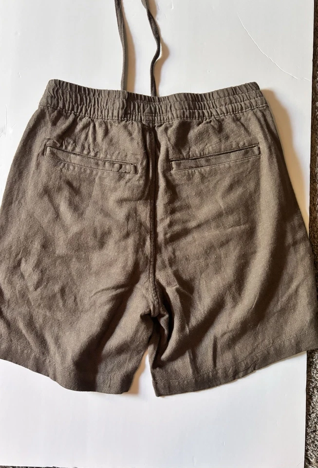 Pantalones Cortos Para Hombre Abercrombie and Fitch Lino 6 Pull On Nuevos con Etiquetas Talla Xs Foto 2 de 3