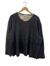 OUR LEGACY/DOUBLE LOCK U NECK/Knit sweater thick /Size 52/Cotton/GRY/M4226DDG
