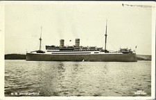 Norwegian America Line Ocean Liner SS Stavangerfjord Vintage Postcard 1938