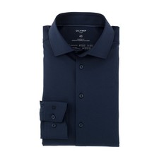 Olympus Luxor 24/seven men's long sleeve shirt business shirt blue plain 123024 18 M