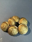 Post Civil War New York Coat Buttons 6 On String