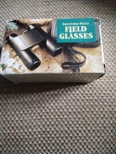 Black Binoculars "Adjustable-Focus" Field Glasses original box and carry case