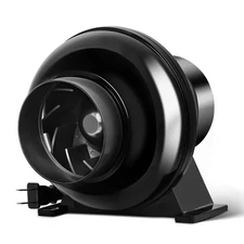 4 Inch 195 CFM Exhaust Inline Duct Fan Quiet Vent Booster Blower for Indoor G...