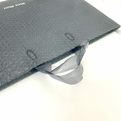 MIU MIU Bolso de Mano Cartera Logo Vinilo Gris Auténtico - Imagen 8 de 24