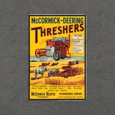 Vintage McCormick Deering Threshers Farm Tractor Metal Sign #506770