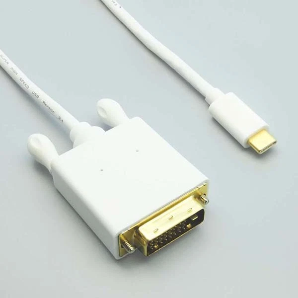 3ft USB-C Type C Male to DVI Male Cable Laptop MacBook Monitor TV Smartphone - Image 2 of 2