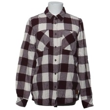BLWR Woman, chemise en flanelle, taille : L, rouge/blanc, coton bio, carreaux...