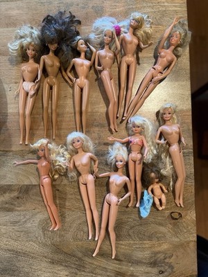 Lot Of 12 Barbie Mattel Disney Dolls Baby 1970s 1980s 1990s