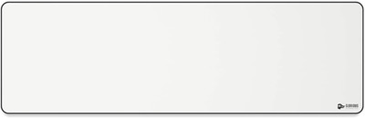 Glorious Extended Gaming Mouse Pad/Mat - Long White Cloth Mousepad, Stitched Edg
