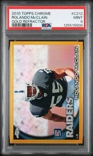 2010 Topps Chrome Rolando McClain #/50 Gold Refractor #c212 RC PSA 9 Mint