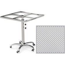 Upgraded Rotating Paint Rack with Wheels Stainless Steel
