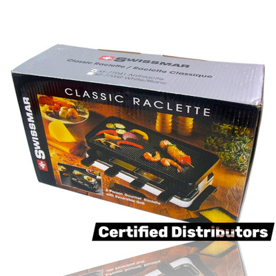SWISSMAR, Raclette Party Grill w/ Cast Aluminum Grill Top, 8-Person KF-77041 NEW