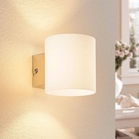 Lindby Wandleuchte, Wandlampe Innen 'Gerrit' (Modern) In Weiß Aus Glas (1 Flammi