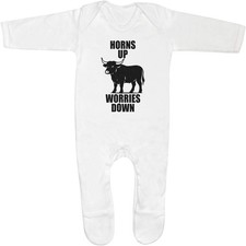 Baby Strampler Jumpsuits / Schlafanzüge "Horns Up, Worries Down" (SS056526)