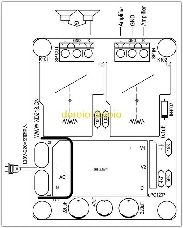 30A High power amplifier speaker protection board AC110V-220V - Image 4 of 4