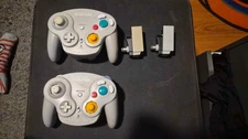 x2 Nintendo GameCube WaveBird Wireless Controllers Gray DOL-004 Bundle