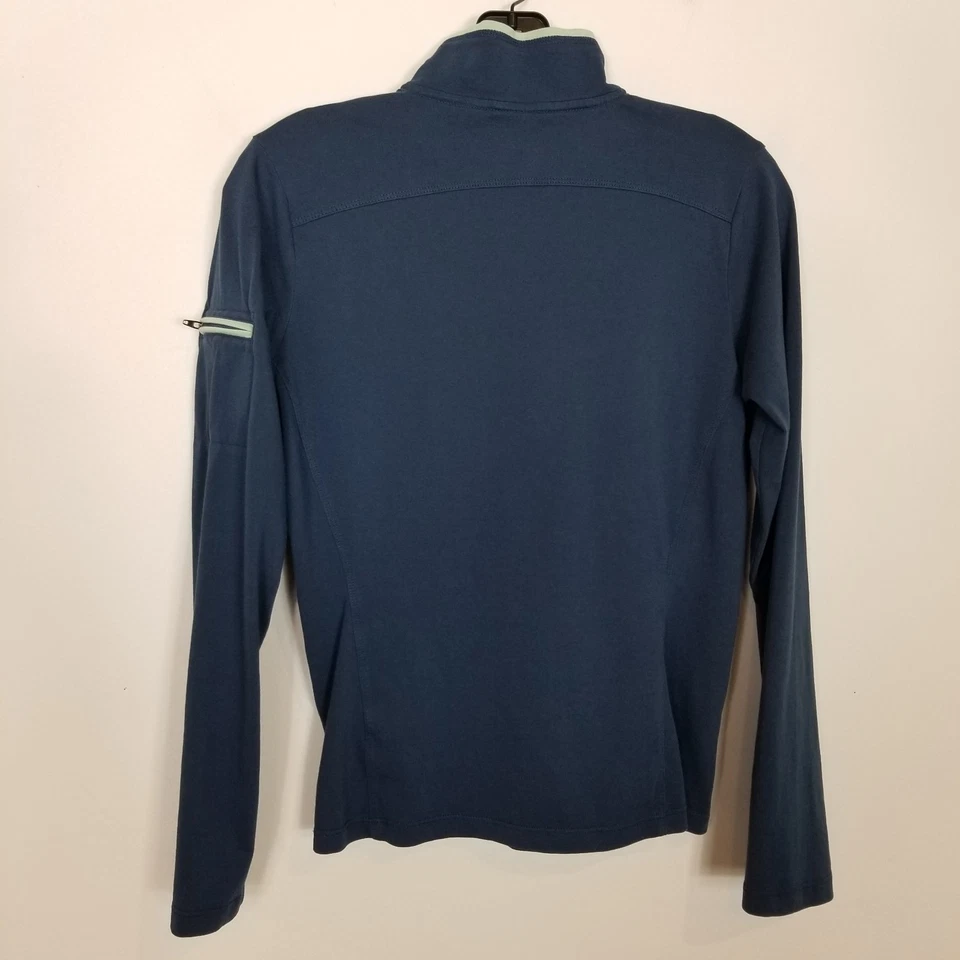 Top Horny Toad Mujer Atletismo Senderismo Cuello Simulado 1/4 Cremallera Talla S Azul Correr al Aire Libre Foto 3 de 4