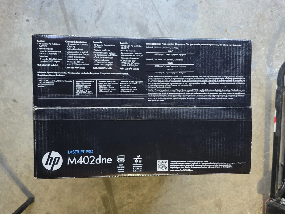 NEW SEALED HP LaserJet Pro M402dne Monochrome Laser Printer (M402n / M402dn)  - Image 2 of 3