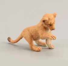 Playing Lion Cub Wild Animal Figure Toy PVC Doll Small Figurine Birthday Gifts