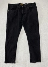 Copper & Oak Jeans Men’s 36x30 Slim Straight Denim Black