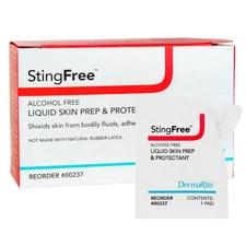 'S Stingfree, Liquid Skin Prep & Shield - Alcohol-Free Wipes, Shields from Body 