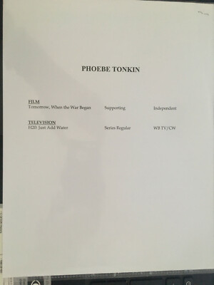 Phoebe Tonkin, The Originals, original talent agency headshot