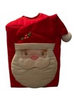 Christmas Tissue Box Cover Cloth & Felt Santa Bear Drummer Boy Holiday Red Decor