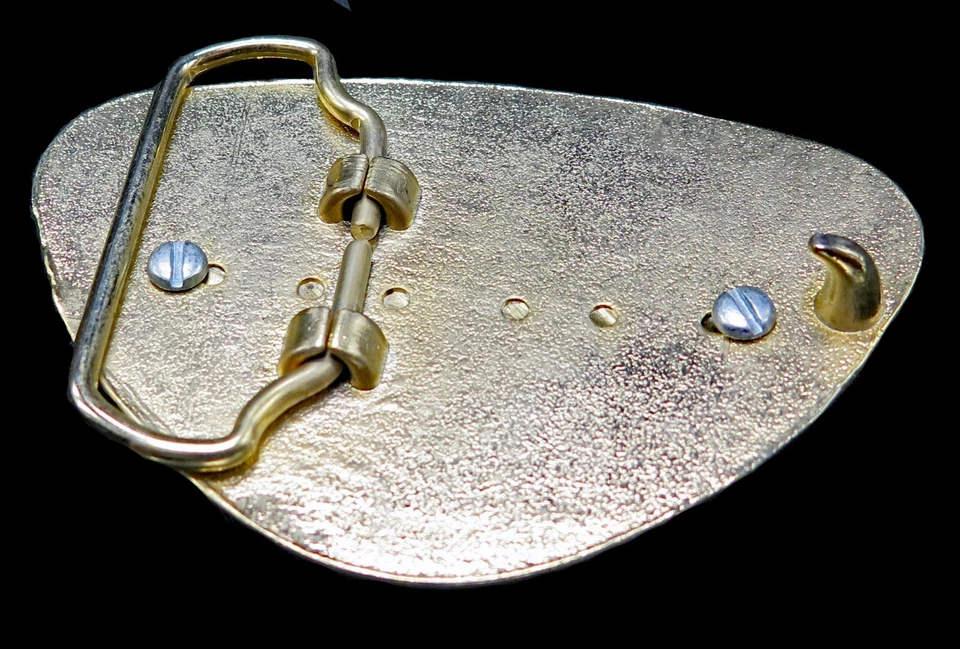 Silver Dollar Holder or 39MM Stone Vintage Belt Buckle - Image 3 of 3