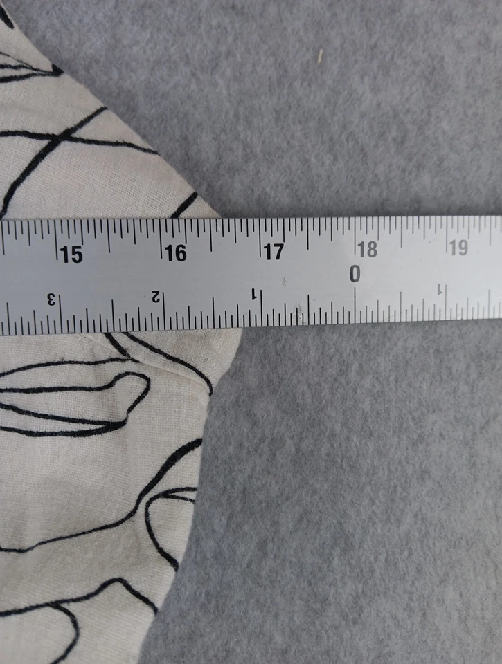 Mono mameluco mediano para mujer LUSH diseño abstracto medio mezcla de lino rayón usado en excelente estado Foto 2 de 4