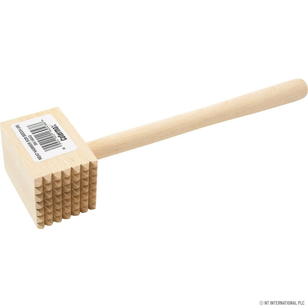 NEW MEAT MALLET TEETH WOODEN TENDERISER STEAK CHICKEN HOME POINTED HAMMER TOOL