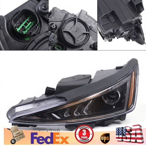 Headlight Assembly For Hyundai Elantra 2019-2020 – Black Halogen, Driver & Passenger