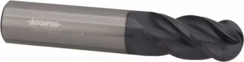Accupro 13/64" Diam, 3/8" LOC, 4 Flute Solid Carbide Ball End Mill nACRo Fini...