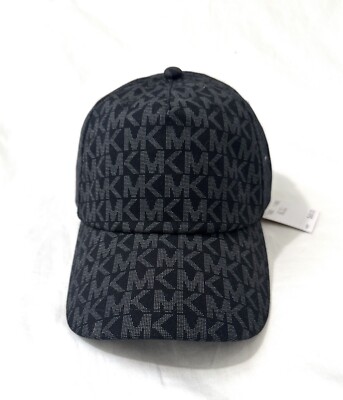 NWT Michael Kors MK Logo Signature Hat Black MK Logo Print  display picture 1