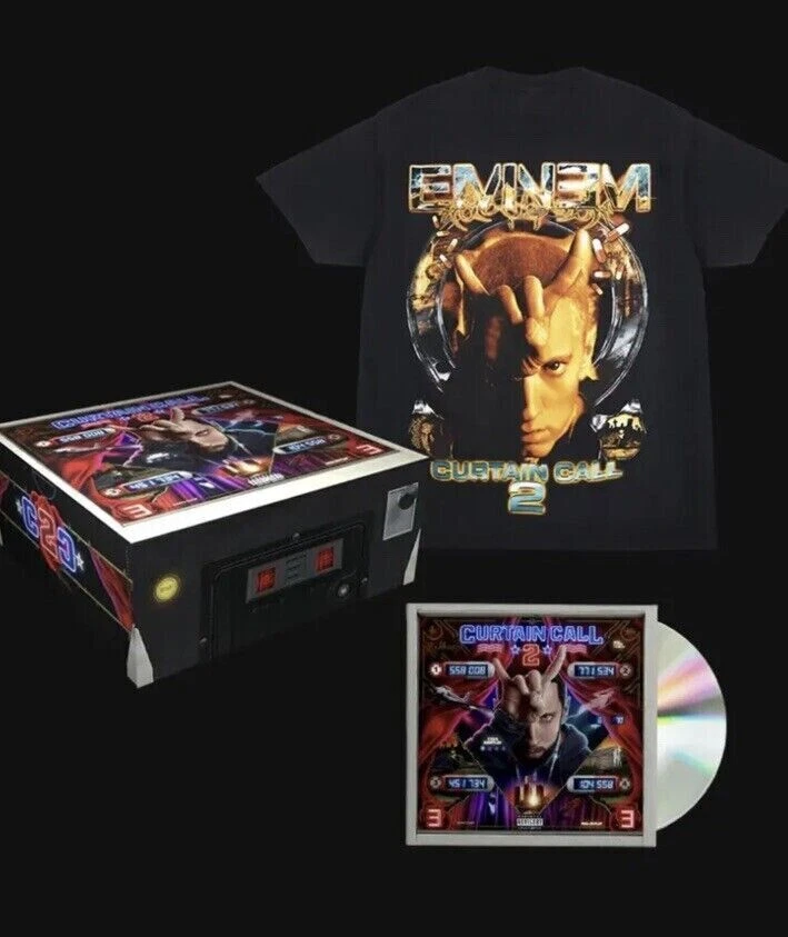 Eminem Curtain Call 2 CD Box Set W/ MED. T SHIRT NEW SEE DESCRIPTION - Image 2 of 2