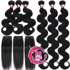 Brazilian Virgin Human Hair 3 Bundles 300g Body Wave Weave Weft Hair Extensions