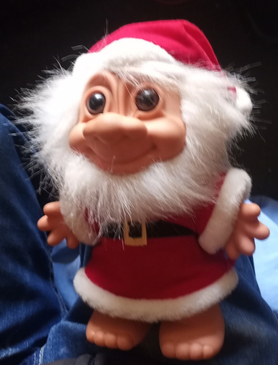 Russ Troll Santa Troll Doll Russ Berrie Troll Christmas Elf 18367