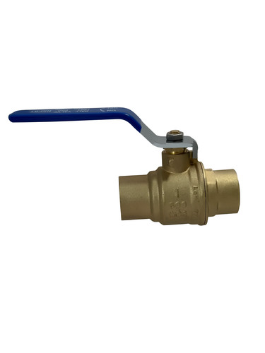 1 Pack XFITTING 1" Sweat Ball Valve , 600 PSI - Water , Oil , Gas ( Lead Free )